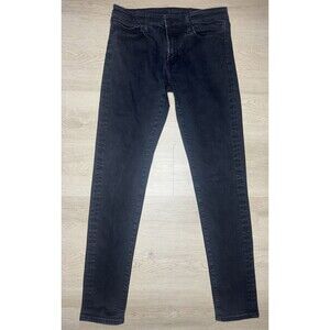 Uniqlo Jeans Womens Size 8 Black Skinny Tapered Stretch Jeans